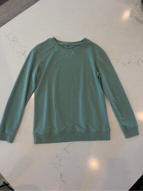 Time and Tru Women’s Crewneck Lightweight Soft Shirt in Sage Green